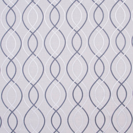 Drifting Away Steel by Carole Designer Fabric White Smoke 73% Cotton, 27% Polyester India Passes 30,000 Double Rubs Wyzenbeek 12 1/2" V, 10 3/4" H HD 54" - Swanky Fabrics -
