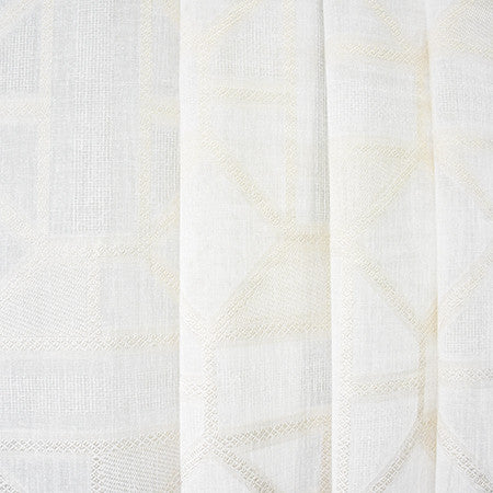 Into View Latte by Carole Designer Fabric Sheer Luxury 100% Polyester TURKEY N/A 5 7/8" V, 15 1/8" H 118" - Swanky Fabrics -