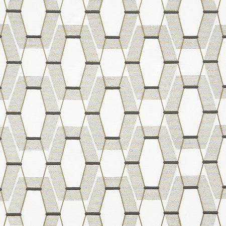 Lunch Date Charcoal by Carole Designer Fabric Shape Shifter Base: 60% Cotton, 40% Poly Embr: 100% Poly India 11 1/4" V, 8 3/4" H 52" - Swanky Fabrics -