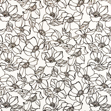 Flower Stencil Domino by Carole Designer Fabric Muse 100% Cotton Spain 50,000 Wyzenbeek Double Rubs </p><p>Repeat: 27" V, 13 1/2" H 54" - Swanky Fabrics -
