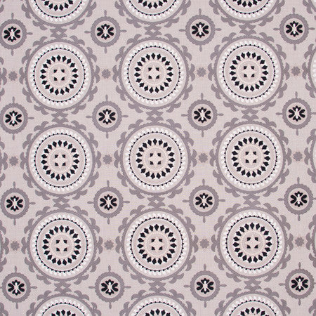 Suzanni Way Nickel by Carole Designer Fabric White Smoke 84% Cotton, 16% Polyester India N/A Horizontal: 10 5/8" and Vertical: 9 1/2" V 51.5" - Swanky Fabrics -