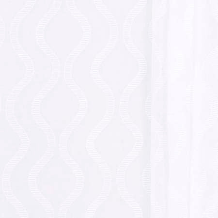 Palace Arch White by Carole Designer Fabric Sheer Intrigue 100% Polyester China N/A 6" V, 9 1/8"H 54" - Swanky Fabrics -