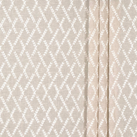 <p>A New Era Natural by Carole Designer Fabric</p><p><strong>Required Minimum Quantity Purchase: 2 yards</strong></p><p>Book: Sheer Delight</p><p>Content: Base: 37% Cotton, 32% Linen, 20% Viscose, 11% Polyester Embr: 50% Cotton, 50% Viscose</p><p>Origin: </p><p>Performance: N/A</p><p>Repeat: 6 1/2" V, 1 3/4" H</p><p>Width: 54*"</p>