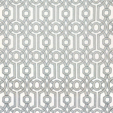Park Circle Imperial by Carole Designer Fabric Misty Glen Base: 71% Polyester, 29% Cotton Embr: 100% Polyester India 9 1/2" V, 6 1/2" H 52"" - Swanky Fabrics -