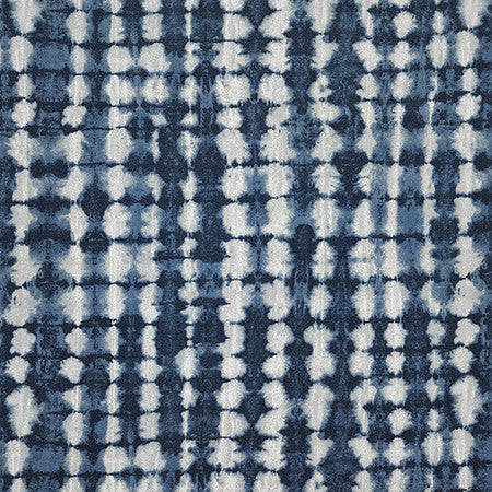 Back To It Indigo by Carole Designer Fabric Dawn & Dusk 100% Cotton China 24 1/2" V, 27 1/2" H 54" - Swanky Fabrics -
