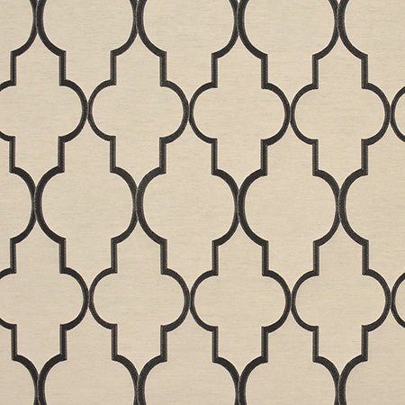 By Grace Black by Carole Designer Fabric State Of The Art 53% Polyester, 47% Cotton TURKEY N/A 13" V, 14" H 59" - Swanky Fabrics -