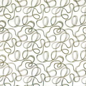 Ribbon Dance Celadon by Carole Designer Fabric