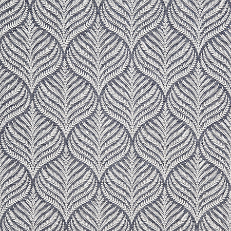 Longing Indigo by Carole Designer Fabric In The Details 48% Cotton, 46% Polyester, 6% Linen India 11 5/8" V, 4 5/8" H HD 54" - Swanky Fabrics -