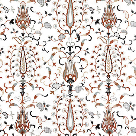 Chance To Create Sienna by Carole Designer Fabric Hidden Treasure Base: 50% Poly, 50% Cotton Embr: 70% Poly, 30% Cotton India 30 1/2" V, 25 1/2" H 50" - Swanky Fabrics -