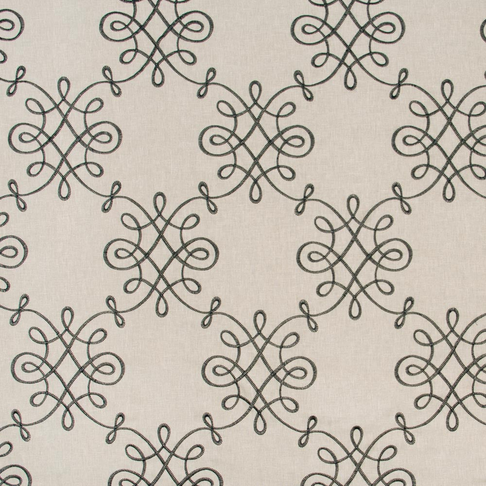 State Of Grace Mocha by Carole Designer Fabric Onyx & Ivory 60% Polyester, 30% Cotton, 10% Linen India N/A Horizontal: 13 and Vertical: 1575 50 - Swanky Fabrics -
