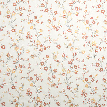 Flower Trail Blossom by Carole Designer Fabric From The Heart 58% Cotton, 42% Polyester India 6,000 Wyzenbeek Double Rubs </p><p>Repeat: 18 1/2" V, 17 1/2" H 52.25" - Swanky Fabrics -