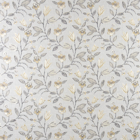 Bloom Away Moonstone by Carole Designer Fabric From The Heart 58% Cotton, 42% Polyester India 12,000 Wyzenbeek Double Rubs 12 1/2" V, 13 1/8" H 52.25" - Swanky Fabrics -