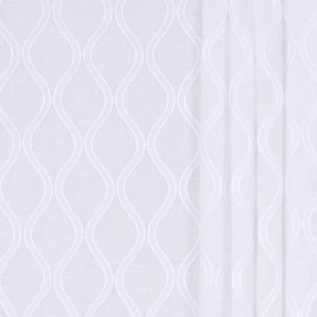 Semicircle Cloud by Carole Designer Fabric Sheer Intrigue 54% Linen, 32% Cotton, 14% Polyester India N/A Horizontal: 3 1/4" and Vertical: 4 1/2" V 52" - Swanky Fabrics -