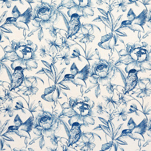 Hidden Bird Indigo by Carole Designer Fabric