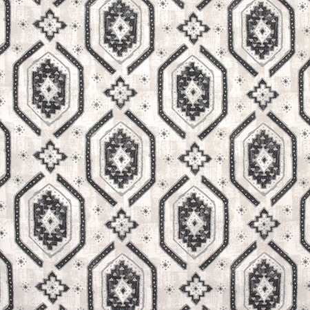 Stronghold Ebony by Carole Designer Fabric Artisan 100% Cotton PAKISTAN 50,000 Wyzenbeek Double Rubs 12 1/2" V, 13 1/2" H HD 56.5" - Swanky Fabrics -