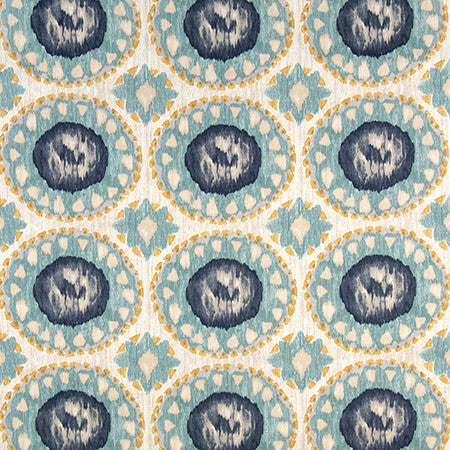 Setting Sun Verdigris by Carole Designer Fabric Go West 100% Cotton 30,000 Wyzenbeek Double Rubs 8 3/8" V, 9 1/4" H 55" - Swanky Fabrics -