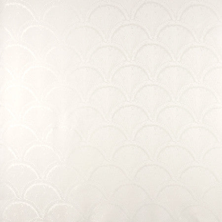 Shell Shock Snow by Carole Designer Fabric Marble & Brass 100% Polyester India 6 3/4" V, 6 5/8" H 54" - Swanky Fabrics -