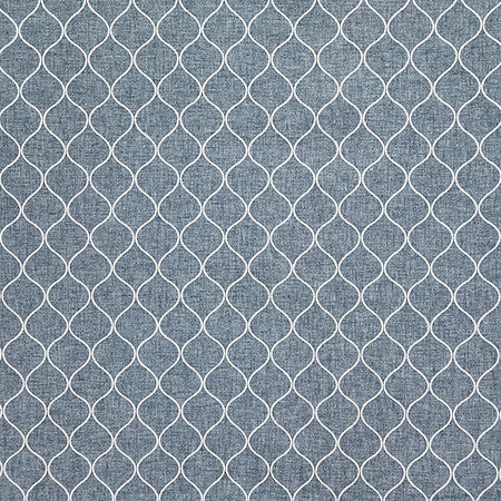 Cup Of Tea Denim by Carole Designer Fabric In The Details 78% Polyester, 14% Cotton, 8% Linen India 3" V, 2 1/4" H 54" - Swanky Fabrics -