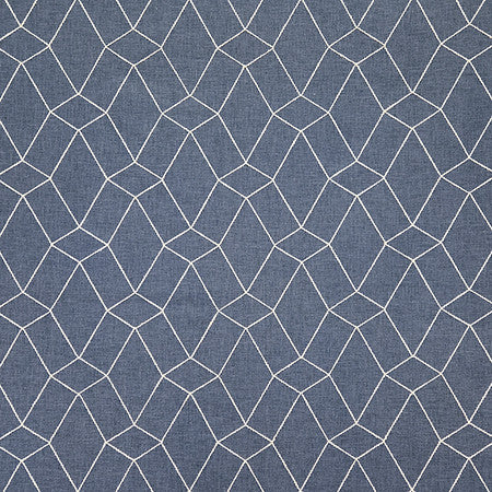 Break It Off Indigo by Carole Designer Fabric Dawn & Dusk 55% Cotton, 45% Polyester India 6,000 WYZENBEEK DOUBLE RUBS 7 7/8" V, 6 1/2" H 52" - Swanky Fabrics -