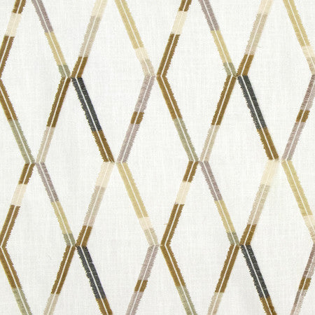 Never Mind Glacier by Carole Designer Fabric Serene Green Base: 50% Cotton, 35% Viscose, 15% Linen Embr: 100% Polyester N/A 9 1/4" V, 8 5/8" H 53" - Swanky Fabrics -