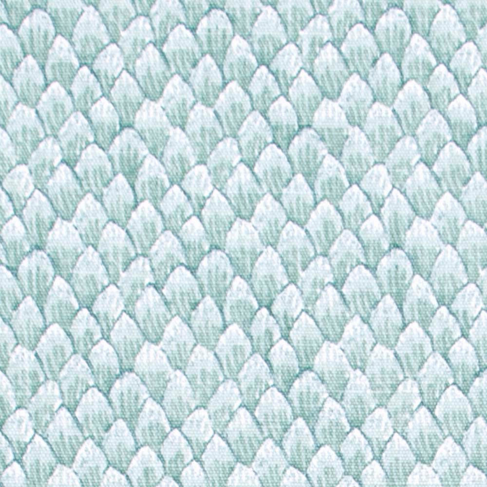 Snowcaps Viridian by Carole Designer Fabric Wintermint 85% Cotton, 15% Linen Pakistan 24,000 Wyzenbeek Double Rubs Horizontal: 3 and Vertical: 4.25 54 - Swanky Fabrics -