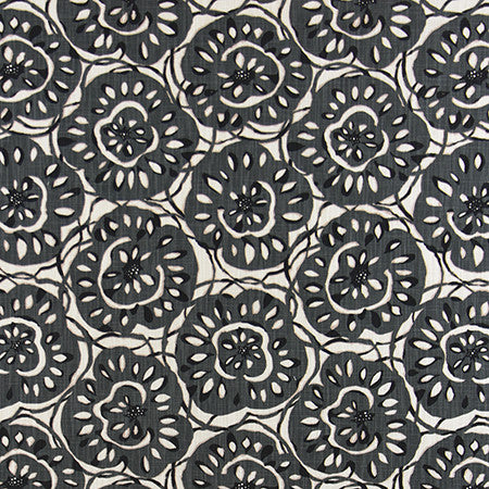 Great Passion Graphite by Carole Designer Fabric Muse 100% Cotton- SSR Pakistan 12,000 Wyzenbeek Double Rubs </p><p>Repeat: 25 1/4" V, 13 1/2" H 54" - Swanky Fabrics -