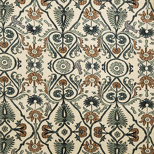 Bird Gathering Silver Blue by Carole Designer Fabric