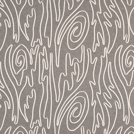 Twist About Stone by Carole Designer Fabric Muse 65% Cotton, 35% Recycled Polyester India 16,500 Wyzenbeek Double Rubs 18 1/4" V, 25 1/2" H 51" - Swanky Fabrics -
