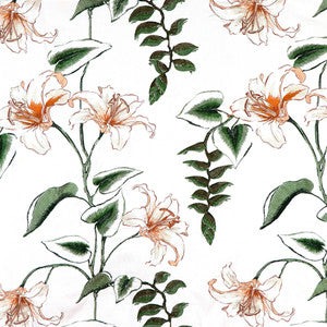 Lily Garden Sunny by Carole Designer Fabric
