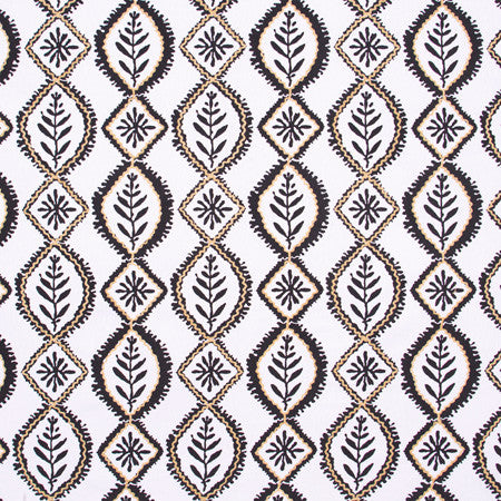 Pride & Joy Noir by Carole Designer Fabric White Smoke 93% Cotton, 7% Viscose India N/A 9 1/4" V, 9" H 50" - Swanky Fabrics -