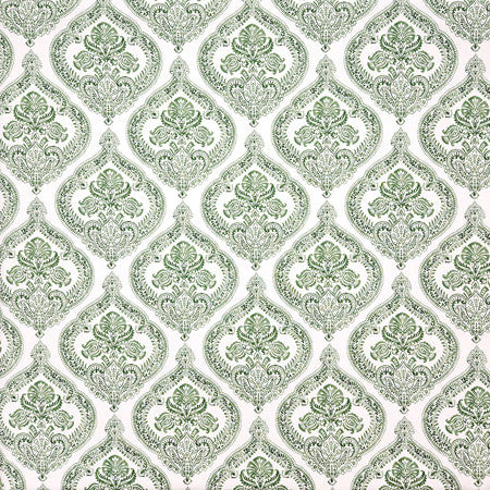 Adornment Leaf by Carole Designer Fabric Misty Glen 100% Cotton Spain 13 1/2" V, 6 3/4" H HD 54"" - Swanky Fabrics -
