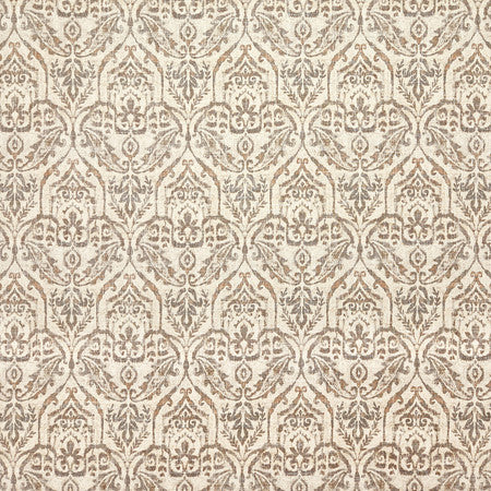 In The Mirror Leather by Carole Designer Fabric Neutral Ground 36% Polyester, 26% Cotton, 22% Viscose, 16% Linen China 18" V, 4 1/2" H HD 56 1/4"" - Swanky Fabrics -