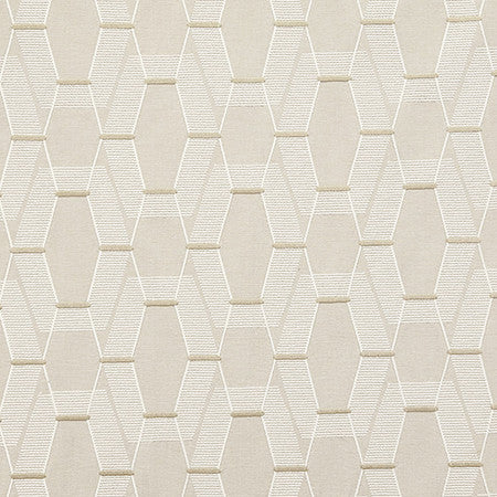 Lunch Date Natural by Carole Designer Fabric Shape Shifter Base: 60% Cotton, 40% Poly Embr: 100% Poly India 11 1/4" V, 8 3/4" H 52" - Swanky Fabrics -