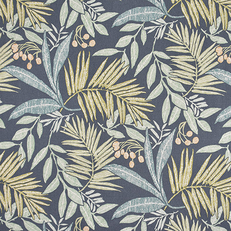 Greenhouse Eden by Carole Designer Fabric Jade 80% Cotton, 20% Linen-SSR Pakistan 25 1/4" V, 13 1/2" H HD 54" - Swanky Fabrics -