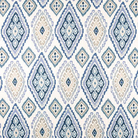 Right Moment Deep Sea by Carole Designer Fabric Bluebell 67% Viscose, 33% Linen Spain 15,000 Wyzenbeek Double Rubs 27" V, 13 1/2" H HD 54" - Swanky Fabrics -