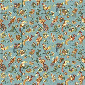 Fine Feathered Aqua by Kasmir Designer Fabric