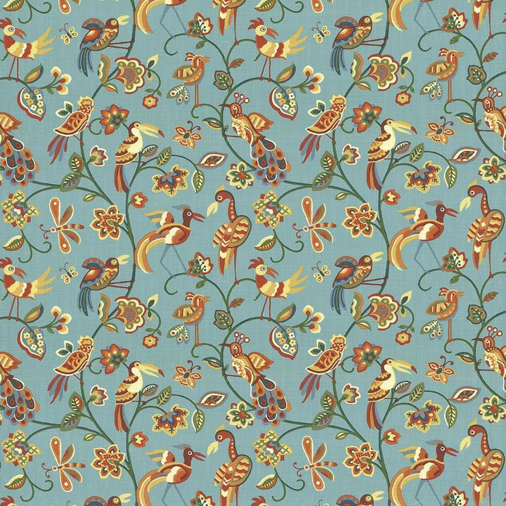Fine Feathered Aqua by Kasmir Designer Fabric See sample 100% Cotton
 INDONESIA 15,000 Wyzenbeek Double Rubs </p><p>Repeat: Horizontal: 27 inches and Vertical: 27 inches 54 - Swanky Fabrics -