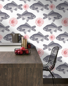 Mind The Gap Wallpaper FISH Neutral Premium Wallpaper (WP20008)