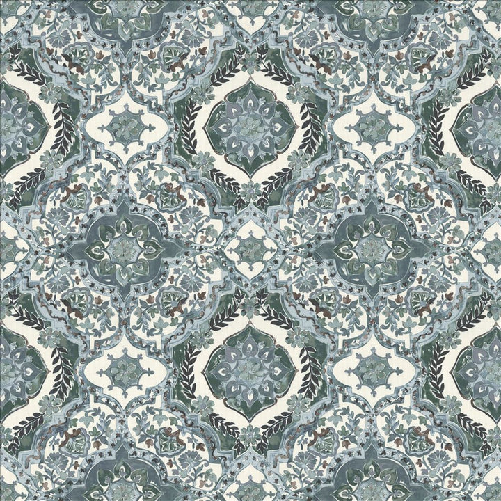 Fletcher Place Denim by Kasmir Designer Fabric 1463 100% Polyester
 CHINA </p><p>Repeat: Horizontal: 26 6/8 inches and Vertical: 26 5/8 inches 55 - Swanky Fabrics -