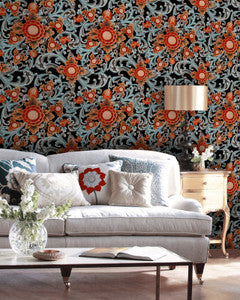Mind The Gap Wallpaper FLORAL PAINTING Dark (WP20252)