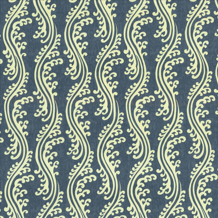 Flouncy Indigo by Kasmir Designer Fabric 5107 100% Cotton
 USA </p><p>Repeat: Horizontal: 7 inches and Vertical: 18 inches 54 - Swanky Fabrics -
