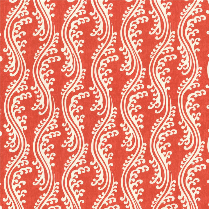 Flouncy Lantern Red by Kasmir Designer Fabric 5106 100% Cotton USA 9,000 Wyzenbeek Double Rubs Horizontal: 7 inches and Vertical: 18 inches 54 - Swanky Fabrics -
