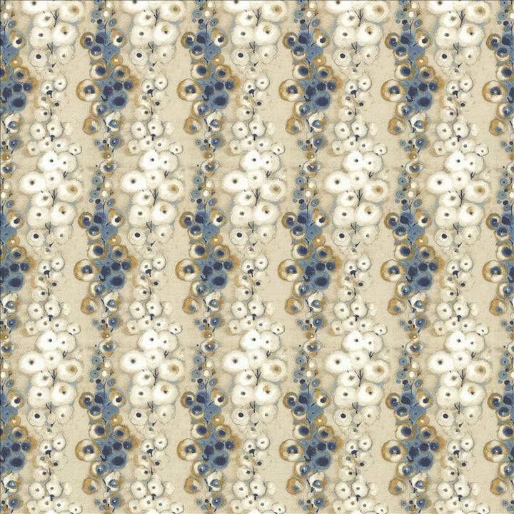 Flowerdale Blue by Kasmir Designer Fabric 1463 100% Cotton
 INDIA </p><p>Repeat: Horizontal: 6 6/8 inches and Vertical: 12 4/8 inches 54 - Swanky Fabrics -