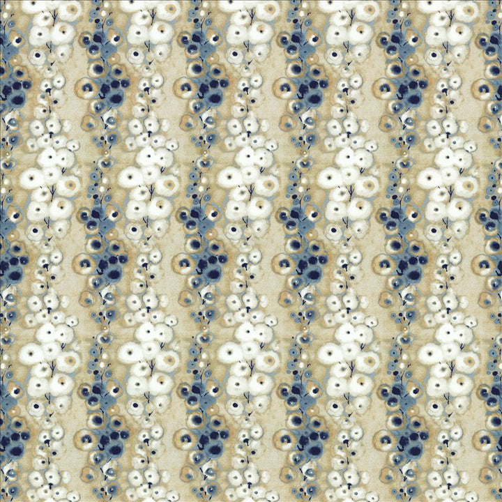 Flowerdale Blue by Kasmir Designer Fabric 1463 100% Cotton
 INDIA 5,000 Wyzenbeek Double Rubs </p><p>Repeat: Horizontal: 6 6/8 inches and Vertical: 12 4/8 inches 54 - Swanky Fabrics -