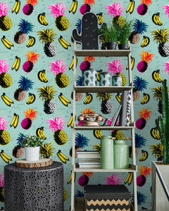 Mind The Gap Wallpaper FLYING OBJECTS Blue Wallpaper (WP20375)