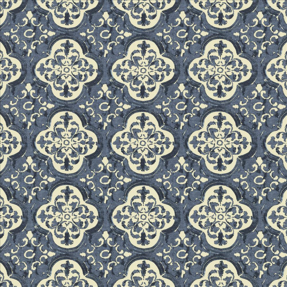 Foil Indigo by Kasmir Designer Fabric 5154 55% Linen
45% Cotton
 CHINA 15,000 Wyzenbeek Double Rubs </p><p>Repeat: Horizontal: 9 inches and Vertical: 9 inches 54 - Swanky Fabrics -