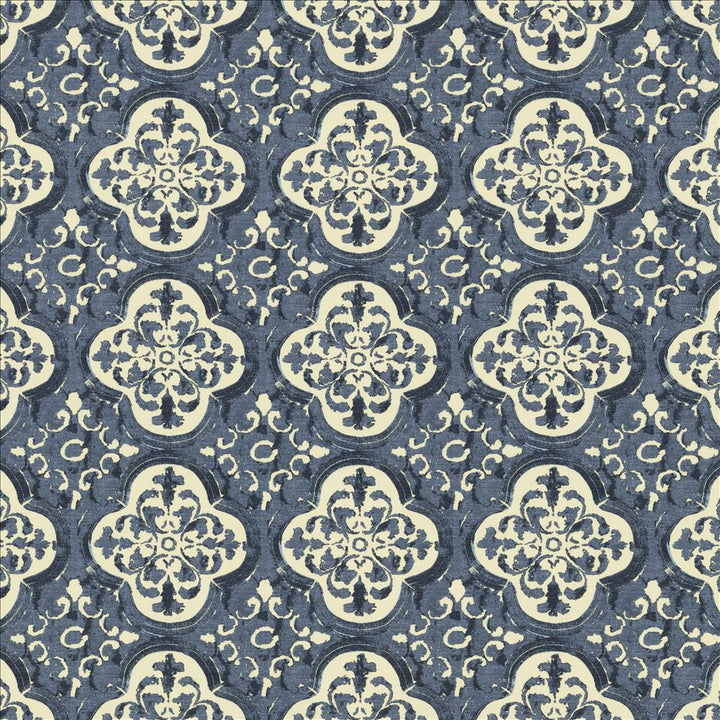 Foil Indigo by Kasmir Designer Fabric 5154 55% Linen
45% Cotton
 CHINA 15,000 Wyzenbeek Double Rubs </p><p>Repeat: Horizontal: 9 inches and Vertical: 9 inches 54 - Swanky Fabrics -