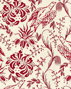 Mind The Gap Wallpaper FOLK EMBROIDERY Crimson Wallpaper (WP30014)