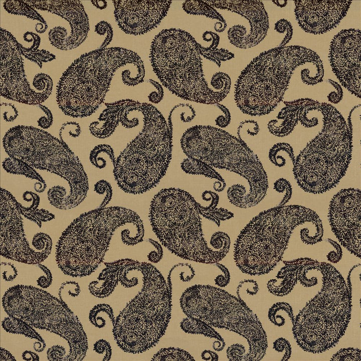 Frascati Paisley Black by Kasmir Designer Fabric 5105 55% Linen
45% Viscose
 CHINA </p><p>Repeat: Horizontal: 26 2/8 inches and Vertical: 25 inches 54 - 55 - Swanky Fabrics -