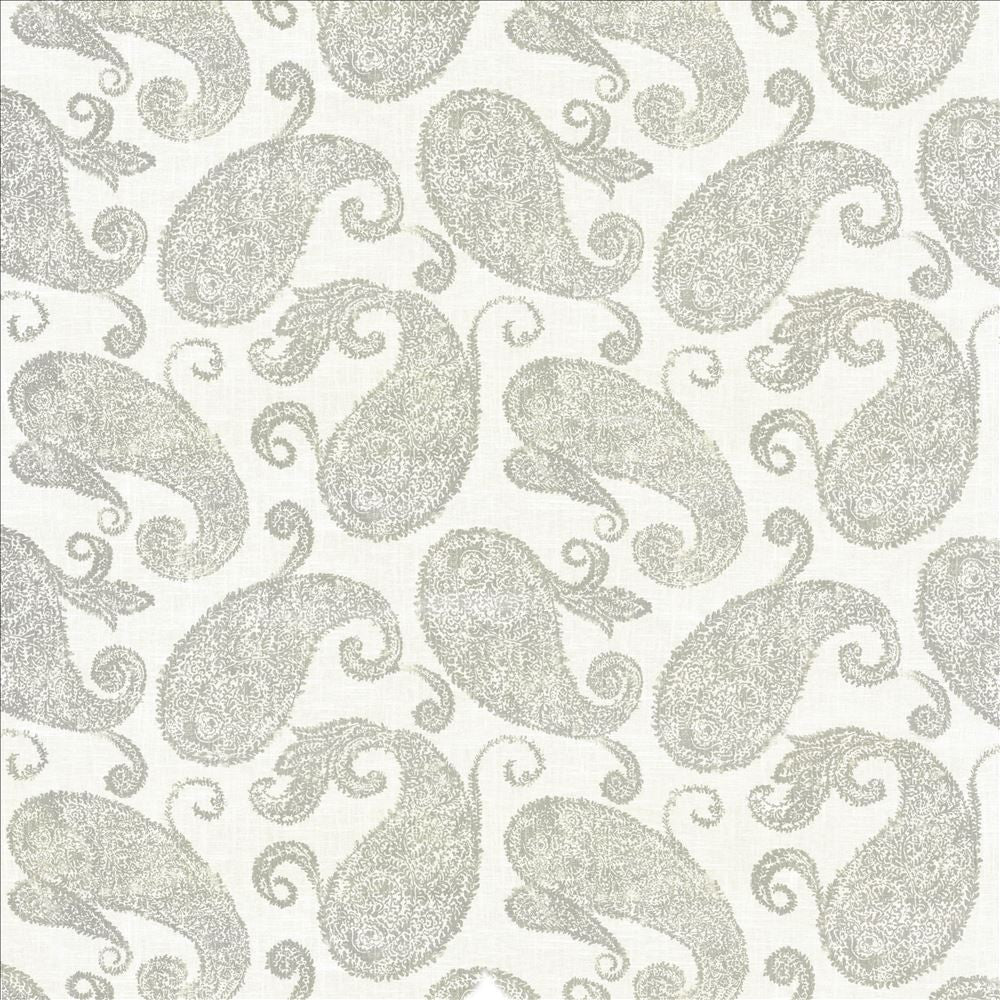 Frascati Paisley Platinum by Kasmir Designer Fabric See sample 55% Linen
45% Viscose
 CHINA 12,000 Wyzenbeek Double Rubs </p><p>Repeat: Horizontal: 26 2/8 inches and Vertical: 25 inches 54 - Swanky Fabrics -